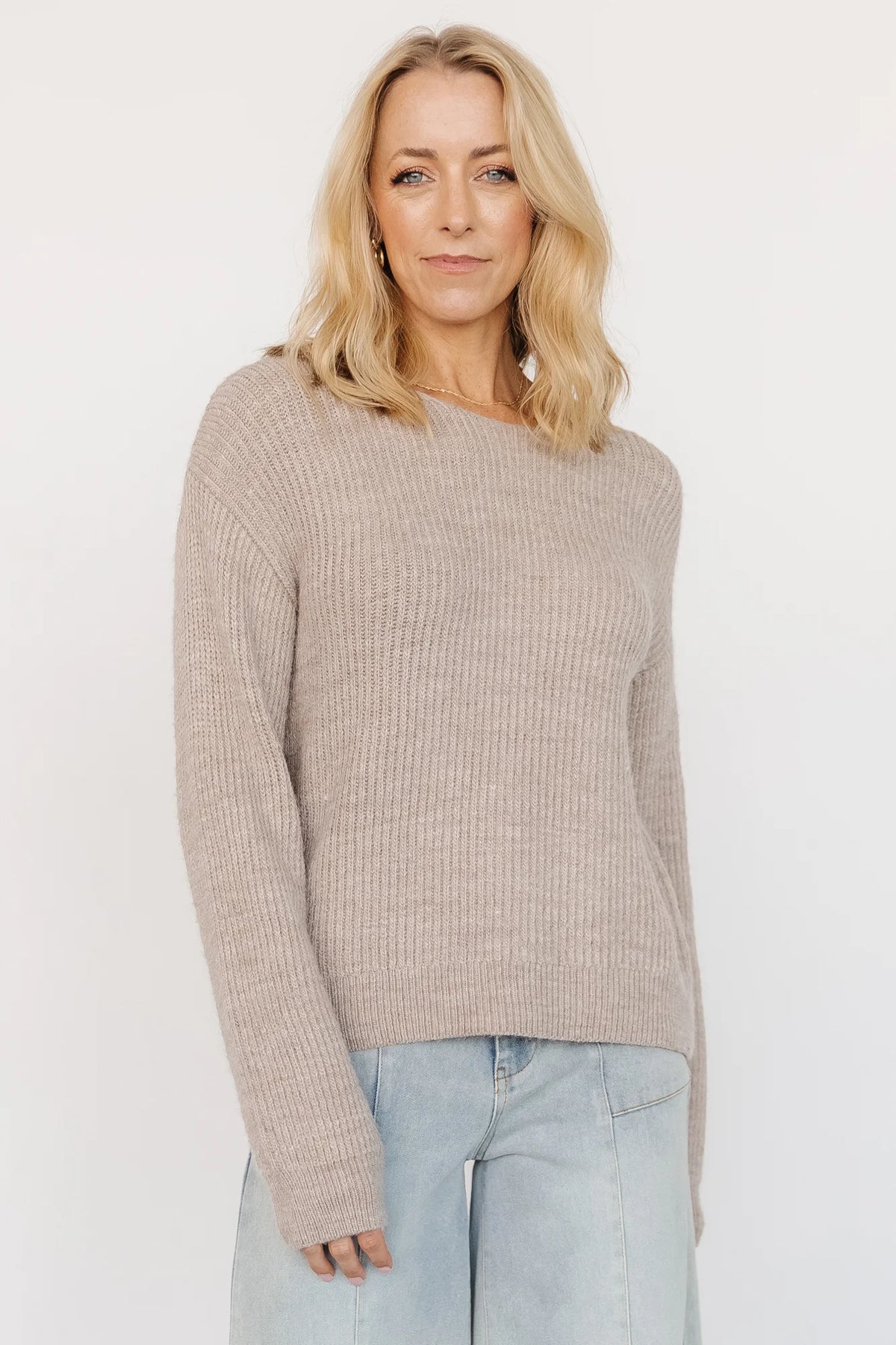 Viola Tie Back Sweater | Natural