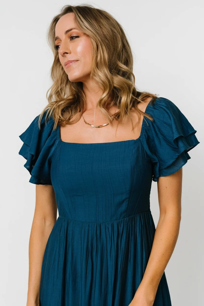 Buttercup Midi Dress | Deep Blue
