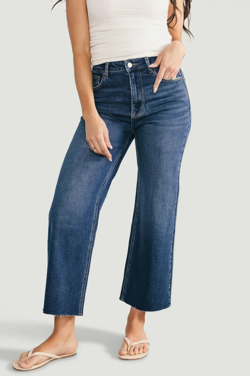 Kirby High Rise Wide Leg Jeans | Dark Wash