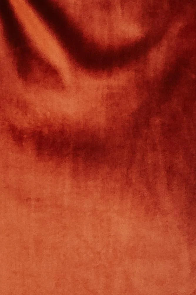Fabric Swatch - Meghan Velvet | Rust