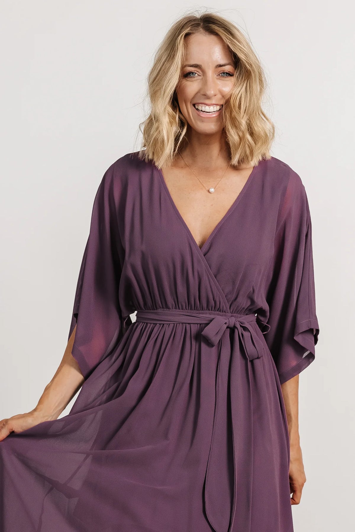 Fabric Swatch - Kia Chiffon | Vintage Plum