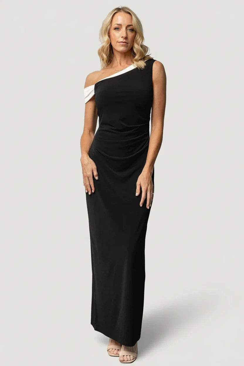 Valena Maxi Dress | Black + Ivory