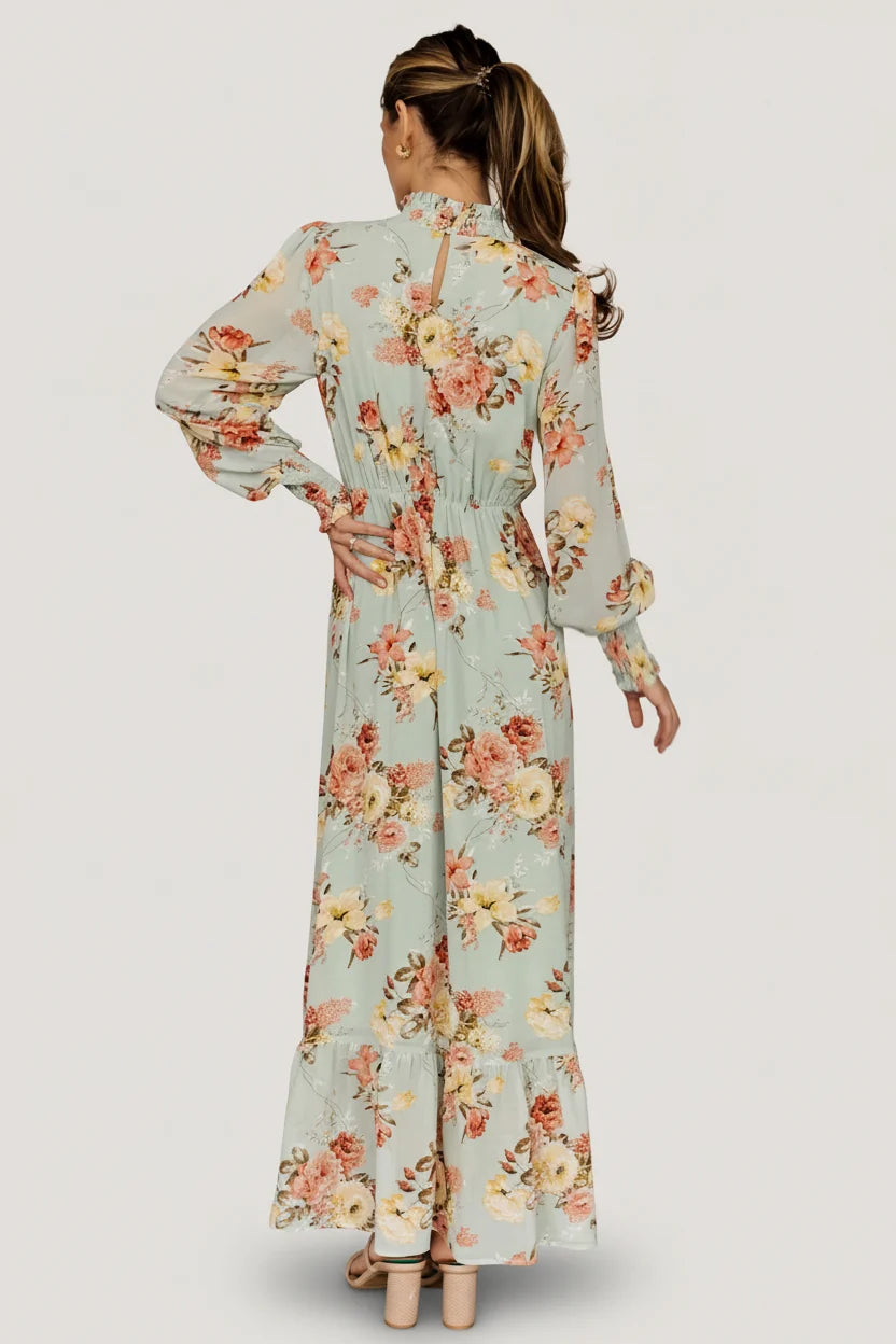 Luciana Maxi Dress | Sage Multi