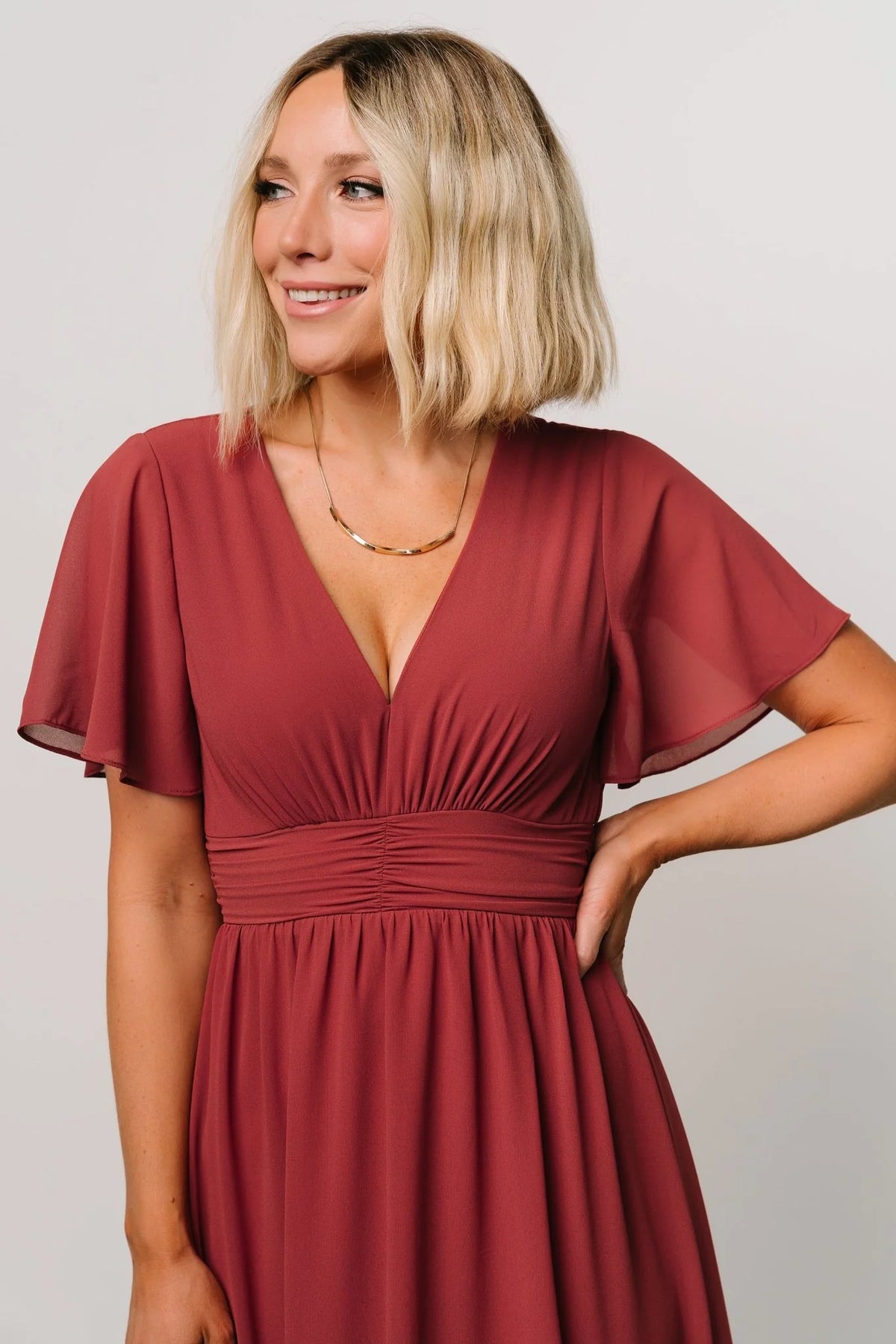 Fabric Swatch - Ramona Chiffon | Terracotta