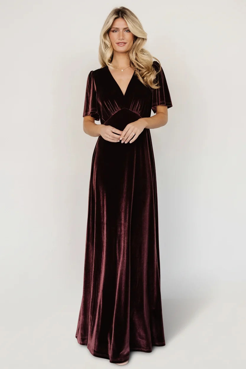 Vivian Velvet Maxi Dress | Clove