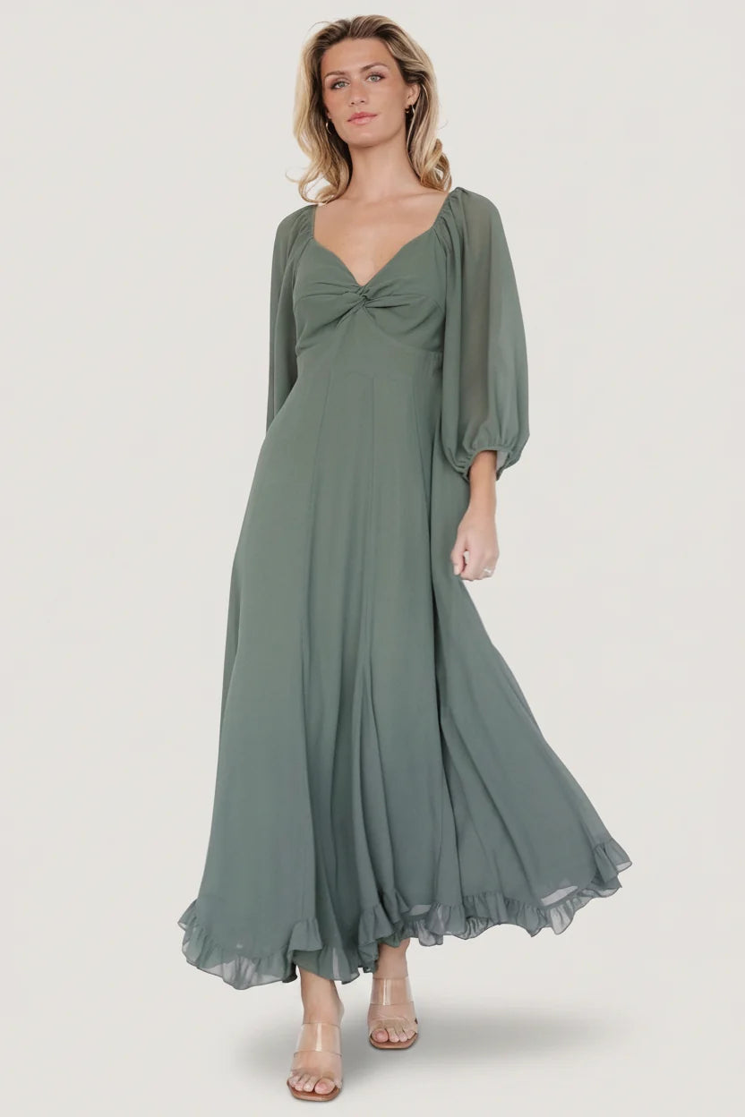 Estefania Maxi Dress | Dark Sage