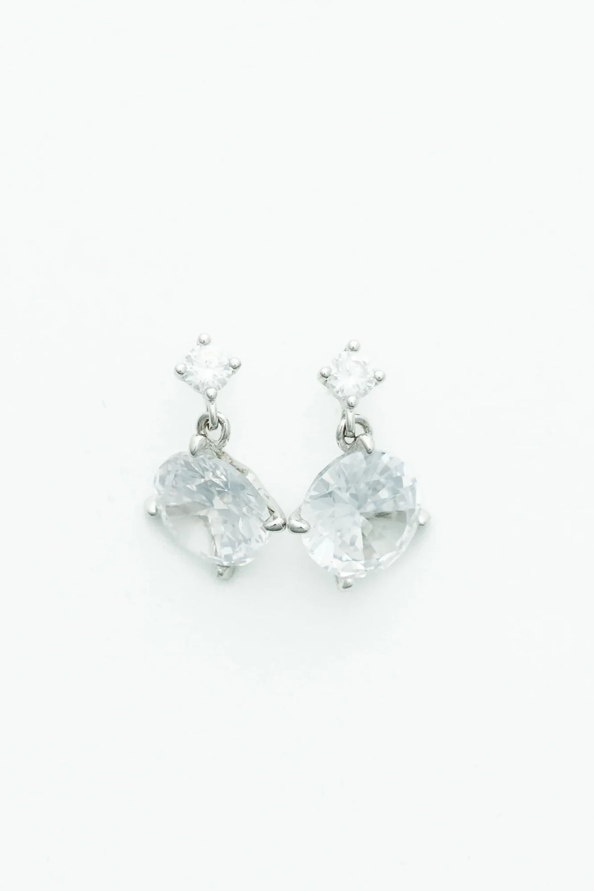 Lunette Drop Earrings | Silver