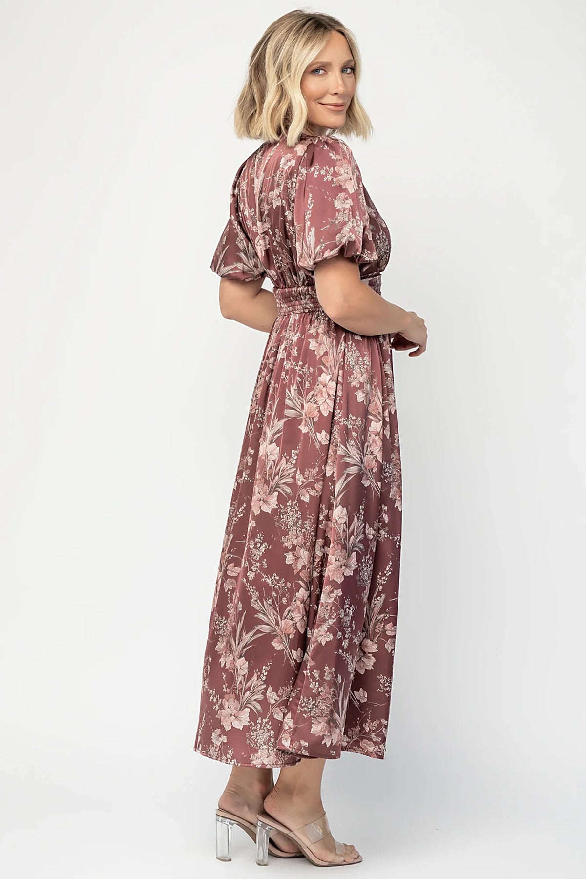 Lilibet Satin Dress | Clove Floral