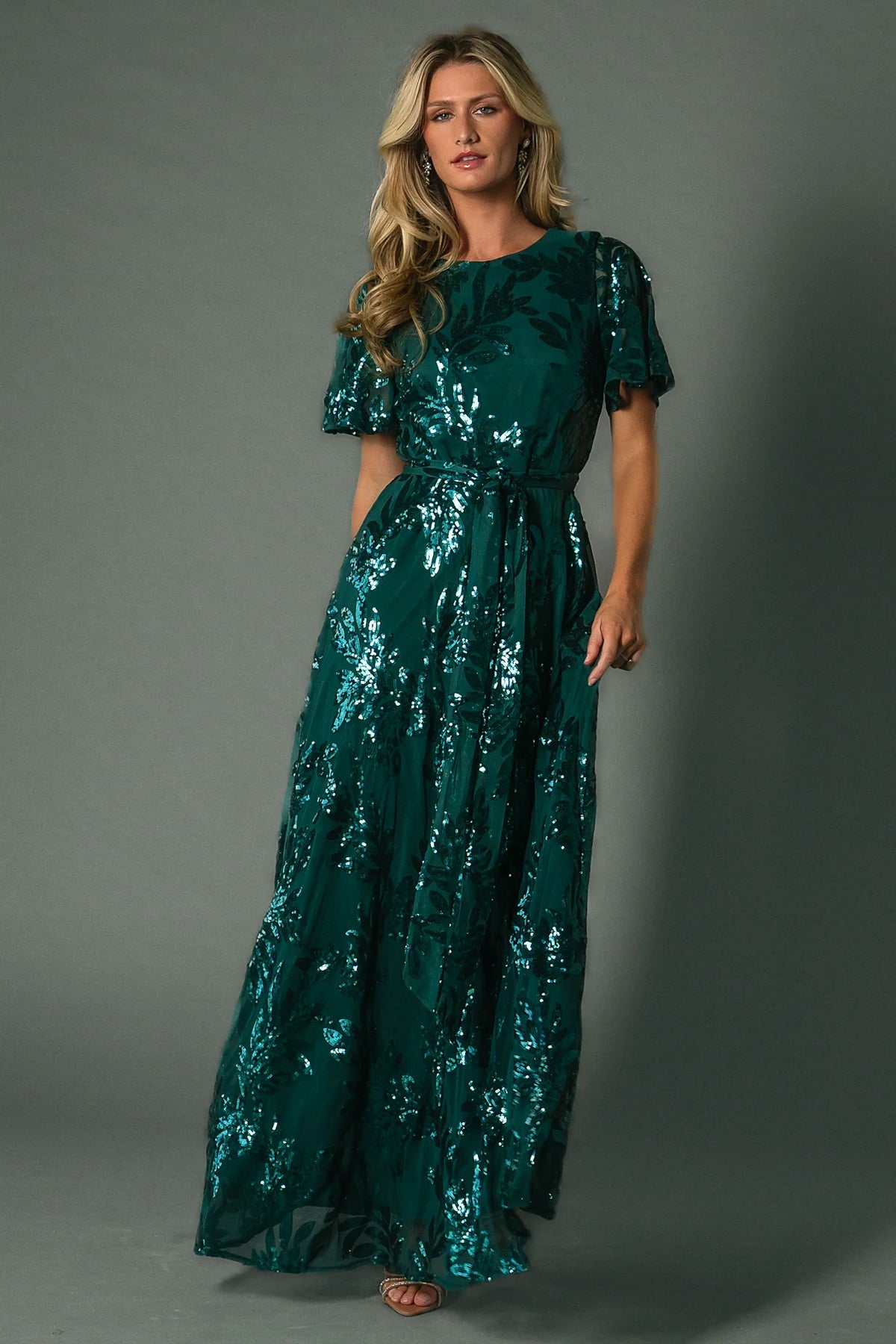 Muse Sequin Maxi Dress | Emerald