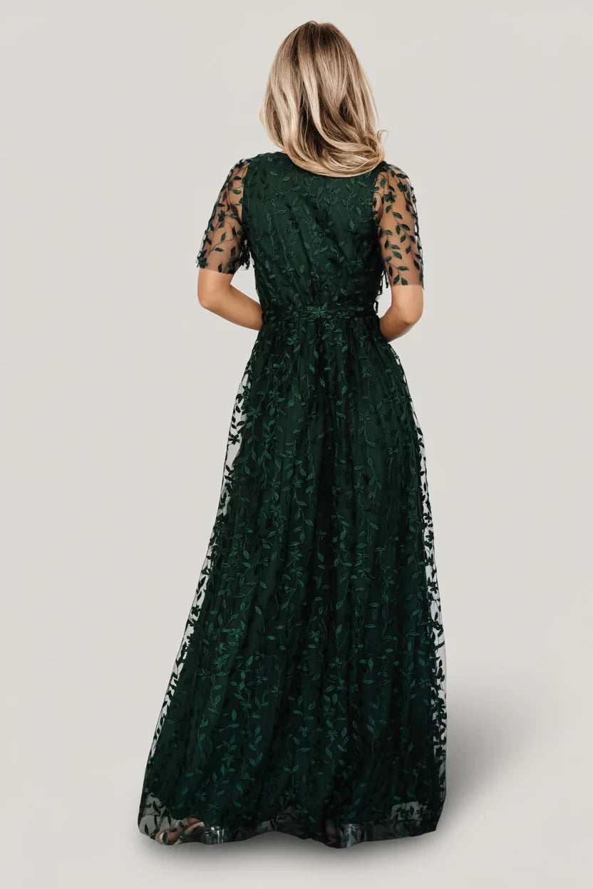 Marseille Embossed Maxi Dress | Green