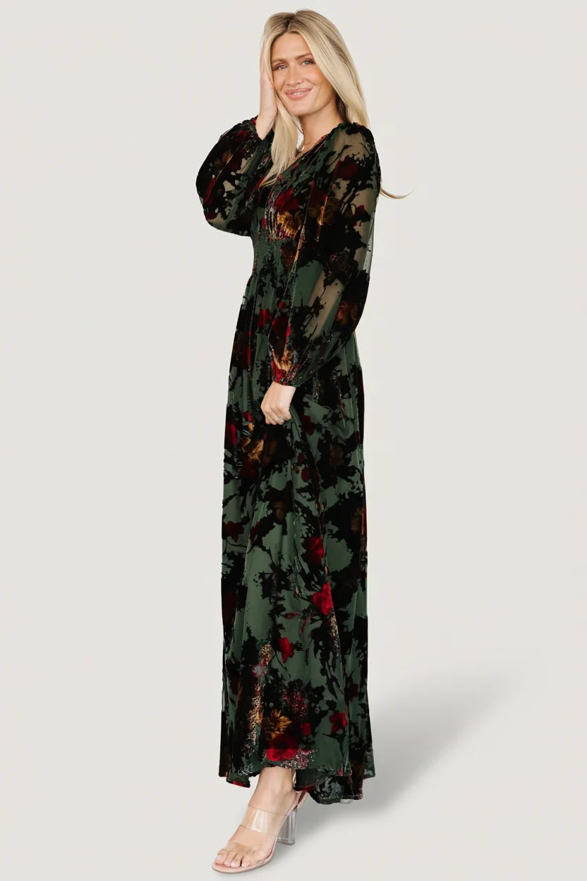 Mikla Maxi Dress | Wintergreen Multi