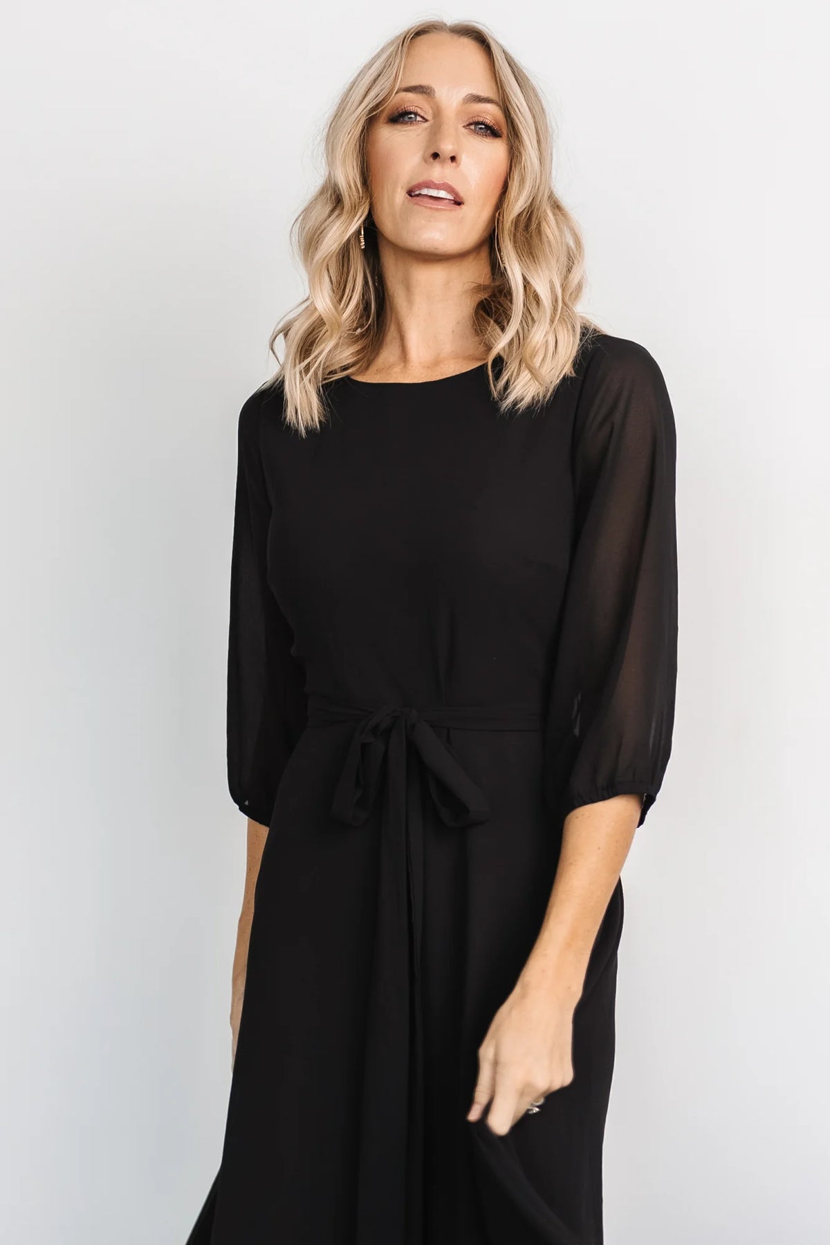 Fabric Swatch - Rebecca Chiffon | Black