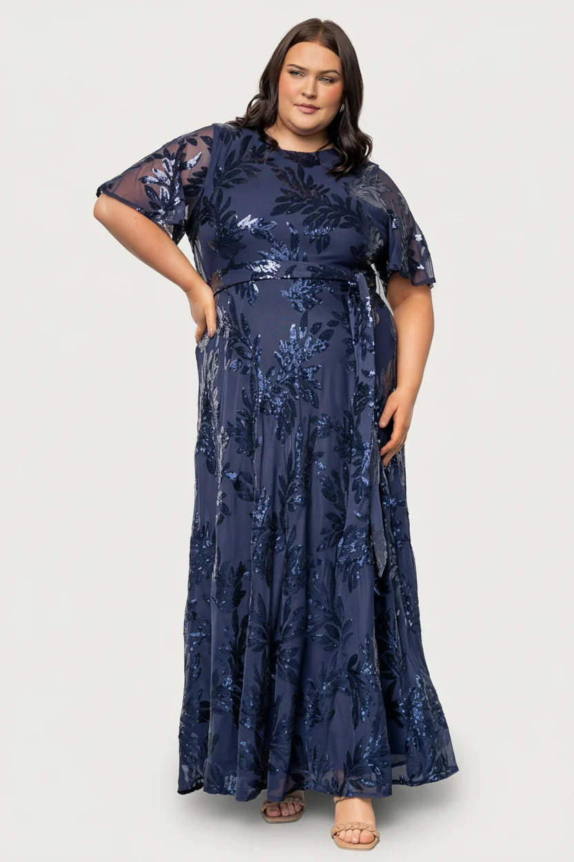 Muse Sequin Maxi Dress | Navy