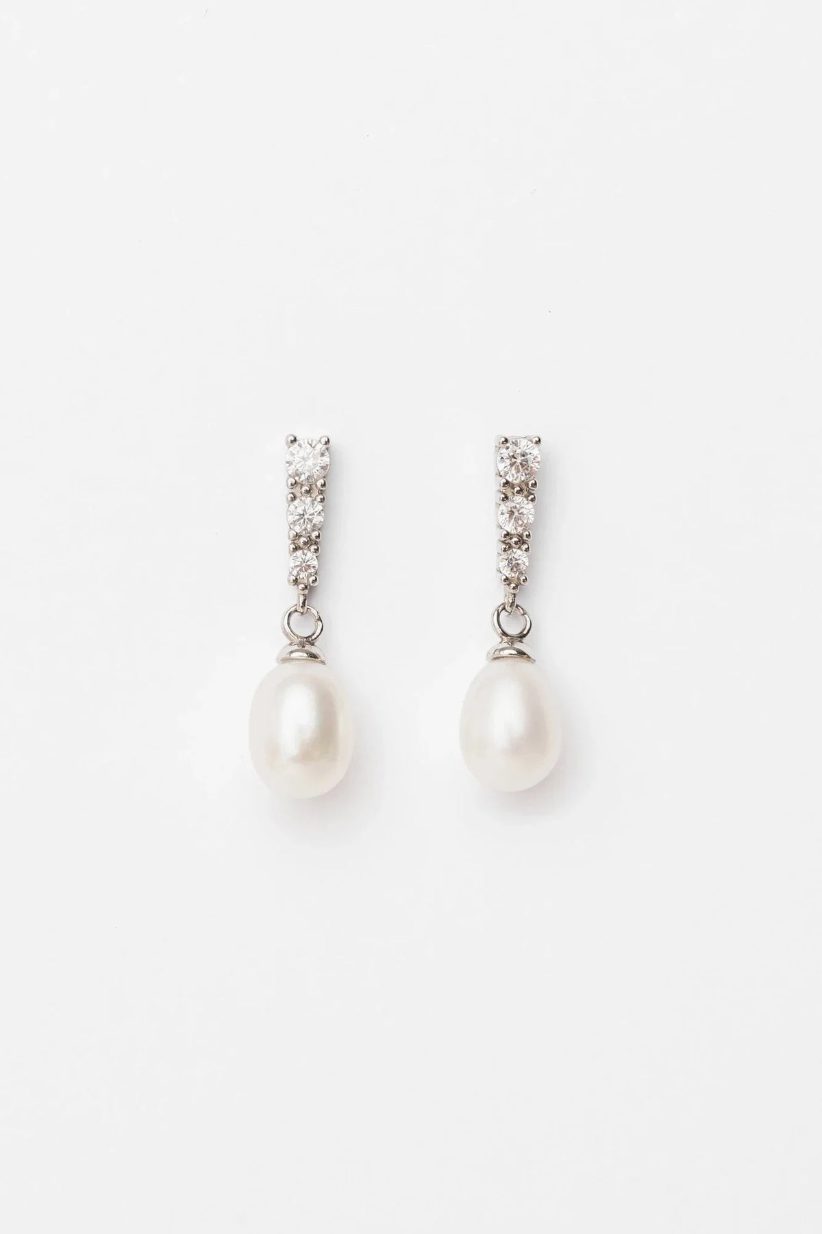 Romona Freshwater Pearl Earrings | Silver