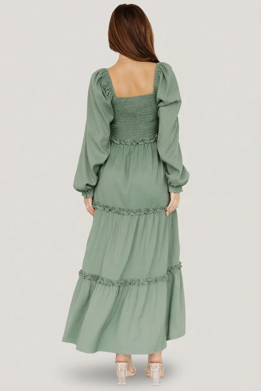 Britta Maxi Dress | Dark Sage