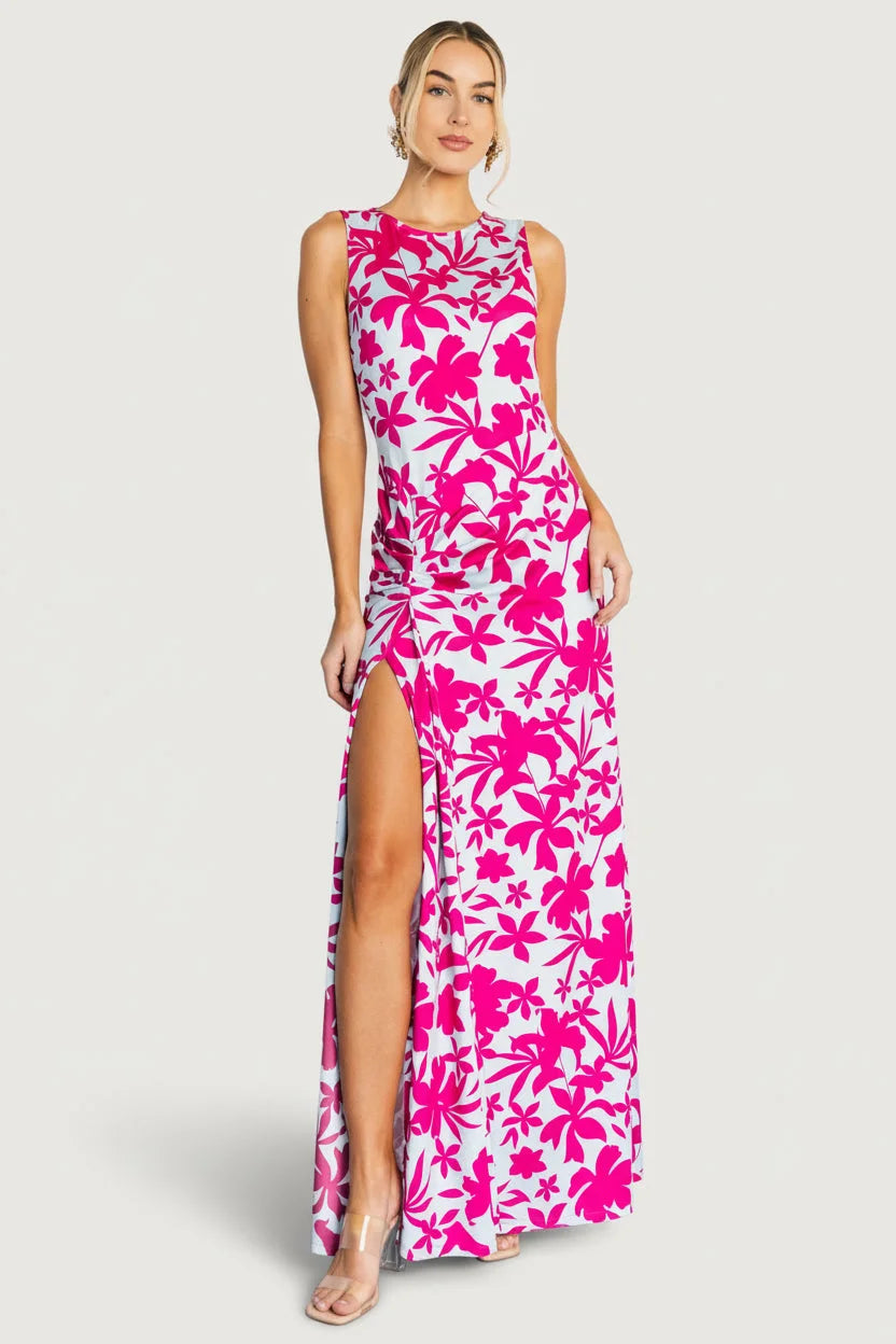 Risa Maxi Dress | Blue + Pink