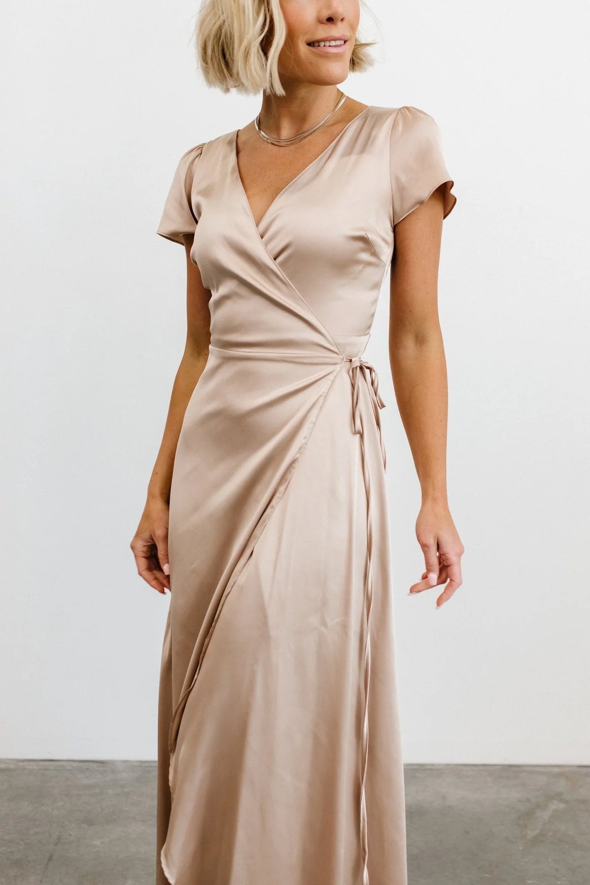 Fabric Swatch - Krystal Satin | Champagne
