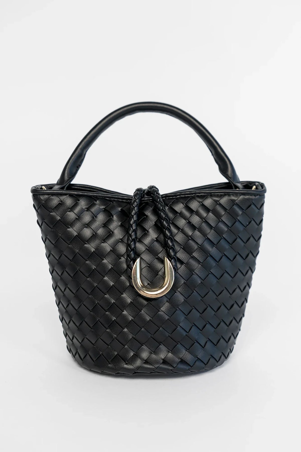 Annette Woven Tote Bag | Black