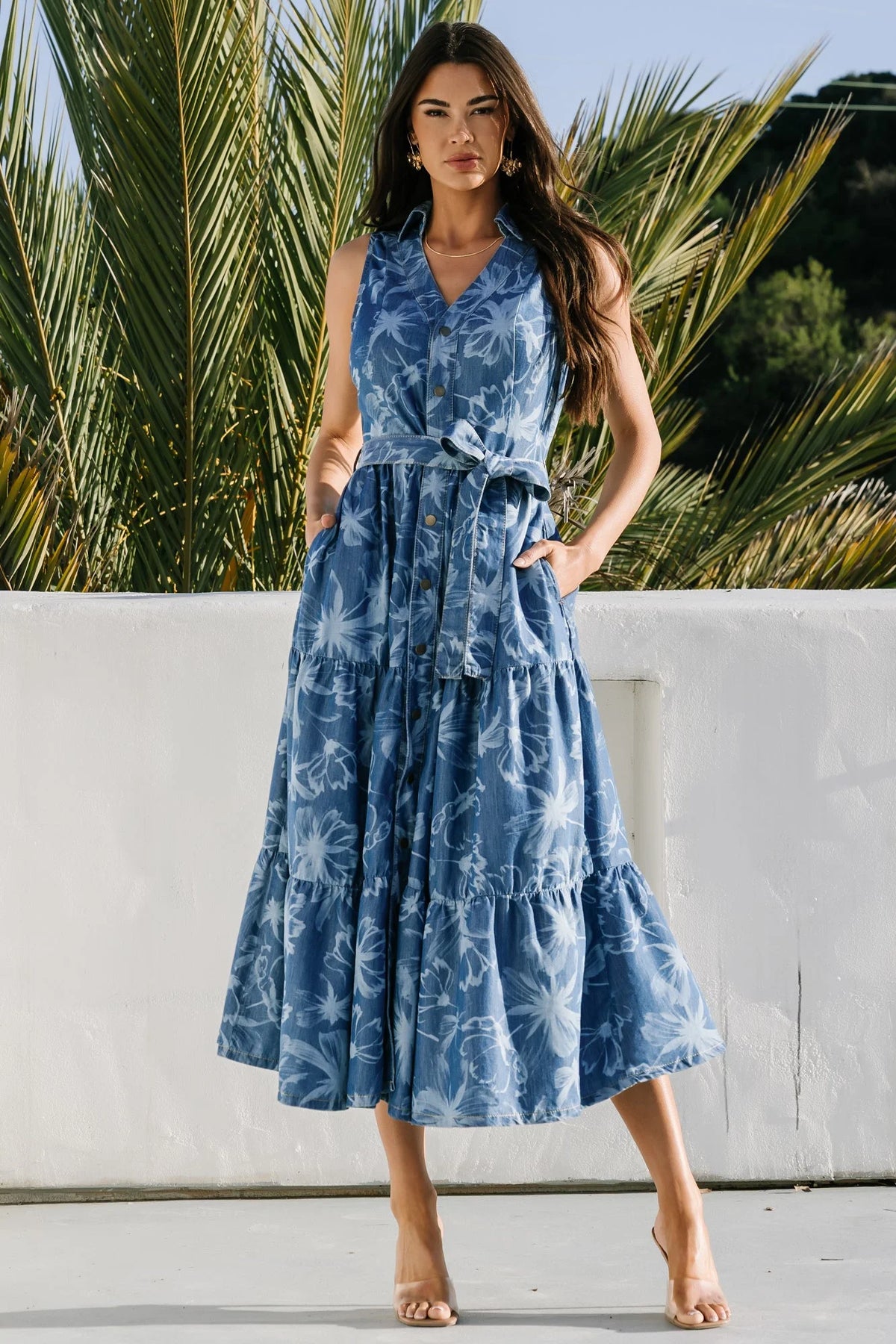 Rocío Soft Denim Dress | Blue Print