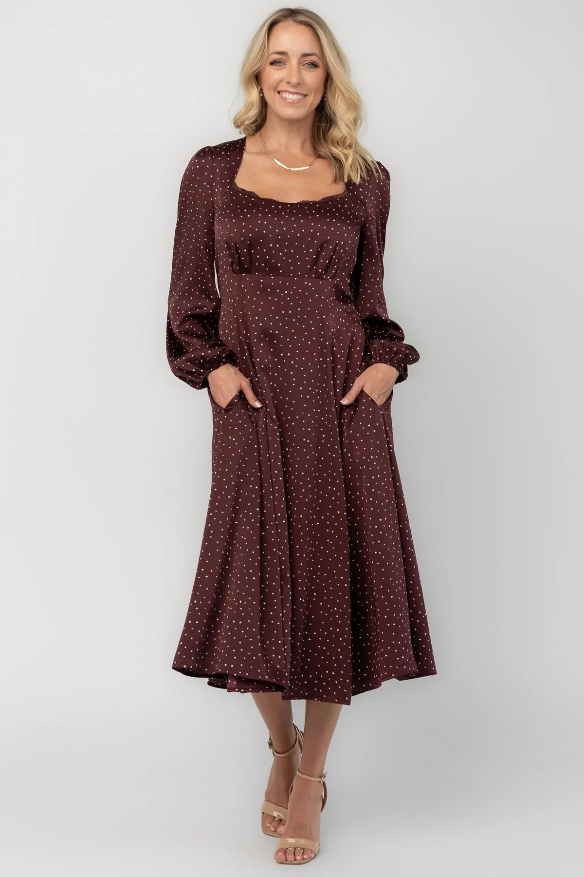 Elara Midi Dress | Mahogany