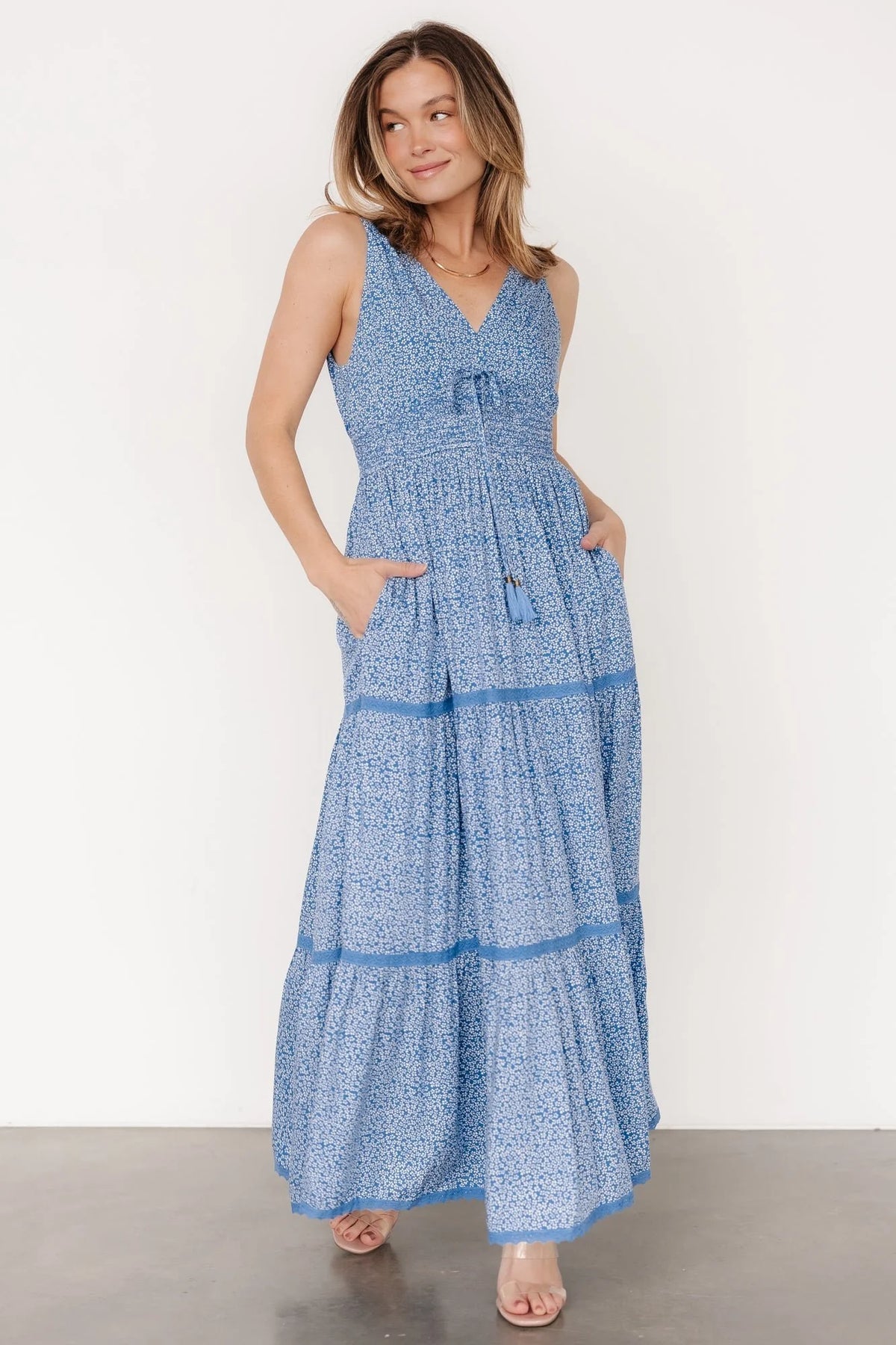 Lauren Maxi Dress | Blue Floral