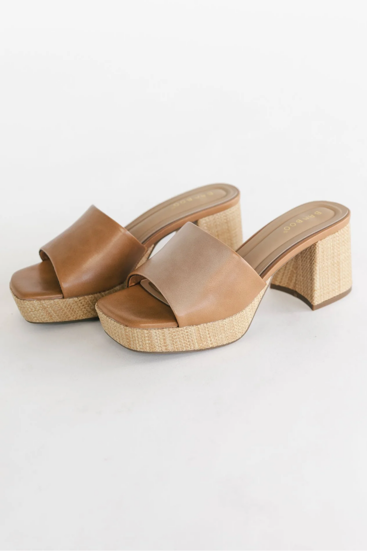 Adenine Platform Chunky Heel | Tan